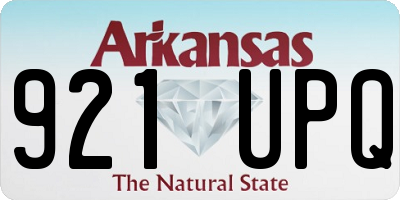 AR license plate 921UPQ
