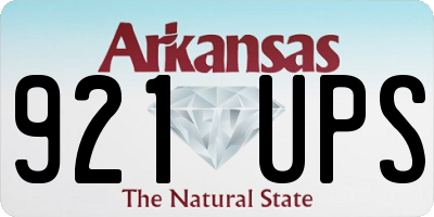 AR license plate 921UPS