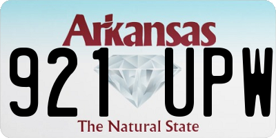 AR license plate 921UPW