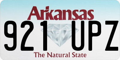 AR license plate 921UPZ
