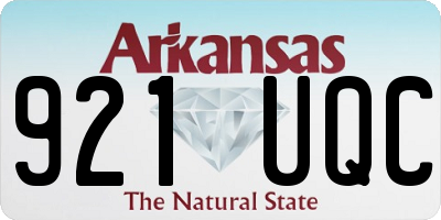 AR license plate 921UQC