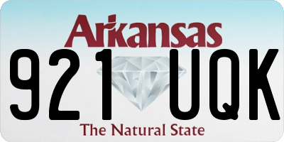 AR license plate 921UQK