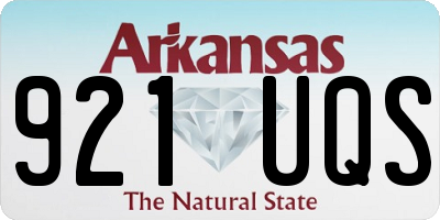 AR license plate 921UQS