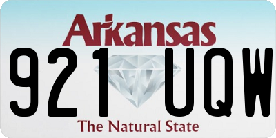 AR license plate 921UQW