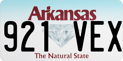 AR license plate 921VEX