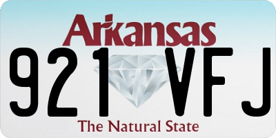 AR license plate 921VFJ