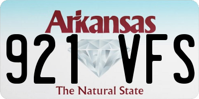 AR license plate 921VFS