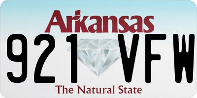 AR license plate 921VFW