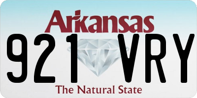 AR license plate 921VRY