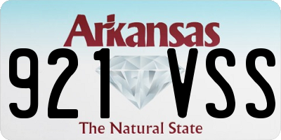 AR license plate 921VSS