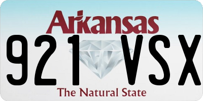 AR license plate 921VSX