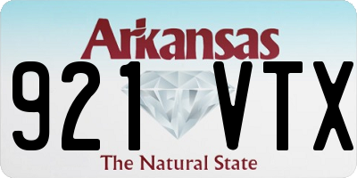 AR license plate 921VTX