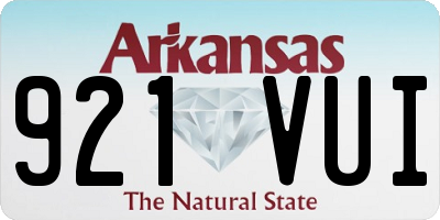 AR license plate 921VUI