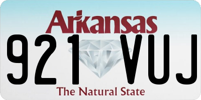 AR license plate 921VUJ