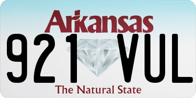 AR license plate 921VUL