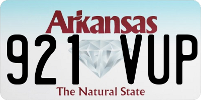 AR license plate 921VUP