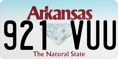 AR license plate 921VUU
