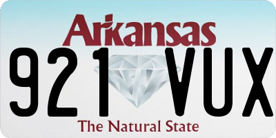 AR license plate 921VUX