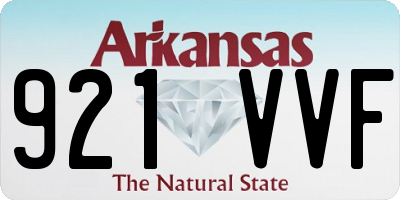 AR license plate 921VVF