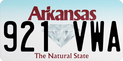 AR license plate 921VWA