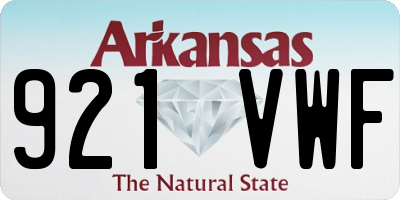 AR license plate 921VWF