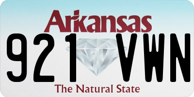 AR license plate 921VWN
