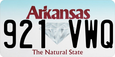 AR license plate 921VWQ