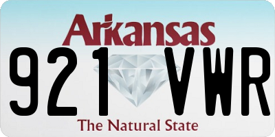 AR license plate 921VWR