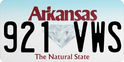 AR license plate 921VWS