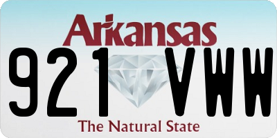 AR license plate 921VWW