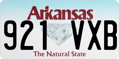 AR license plate 921VXB