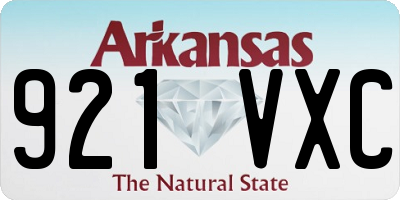 AR license plate 921VXC