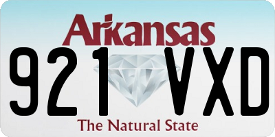 AR license plate 921VXD