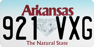 AR license plate 921VXG