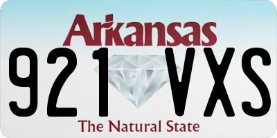 AR license plate 921VXS
