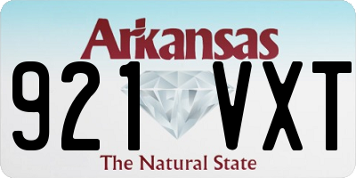 AR license plate 921VXT