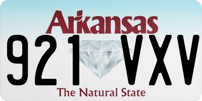 AR license plate 921VXV