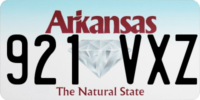 AR license plate 921VXZ