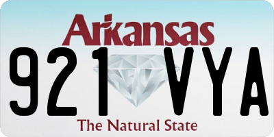 AR license plate 921VYA