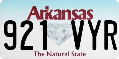 AR license plate 921VYR