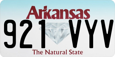 AR license plate 921VYV