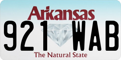 AR license plate 921WAB