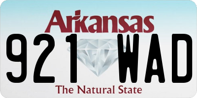 AR license plate 921WAD