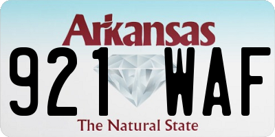 AR license plate 921WAF