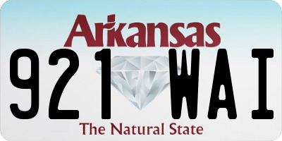 AR license plate 921WAI