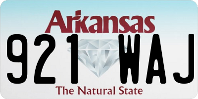 AR license plate 921WAJ