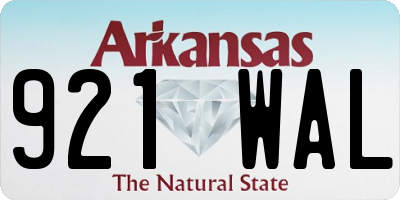 AR license plate 921WAL