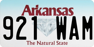AR license plate 921WAM