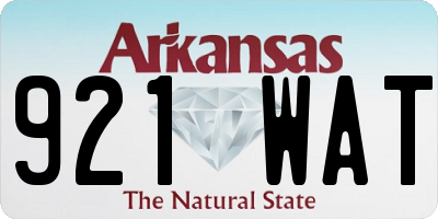 AR license plate 921WAT