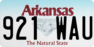 AR license plate 921WAU